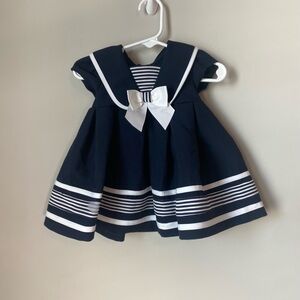 Bonnie Baby Navy and White Dress
